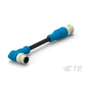 TE Connectivity Male/Female 5 way Right Angle to 5 way Straight Sensor Actuator Cable 500 mm T4162223005-001