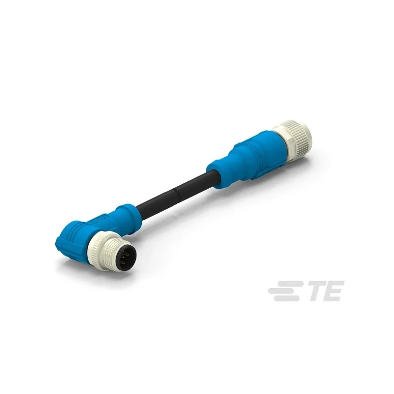 TE Connectivity Male/Female 5 way Right Angle to 5 way Straight Sensor Actuator Cable 500 mm T4162223005-001