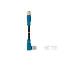 TE Connectivity Male/Female 5 way Right Angle to 5 way Straight Sensor Actuator Cable 500 mm T4162223005-001
