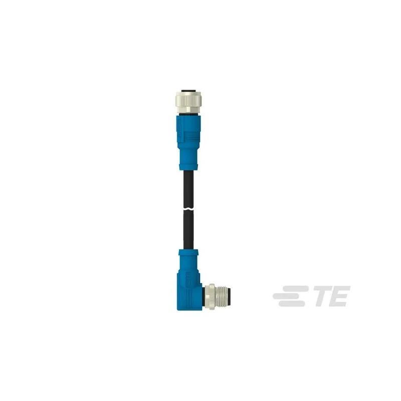 TE Connectivity Male/Female 5 way Right Angle to 5 way Straight Sensor Actuator Cable 500 mm T4162223005-001