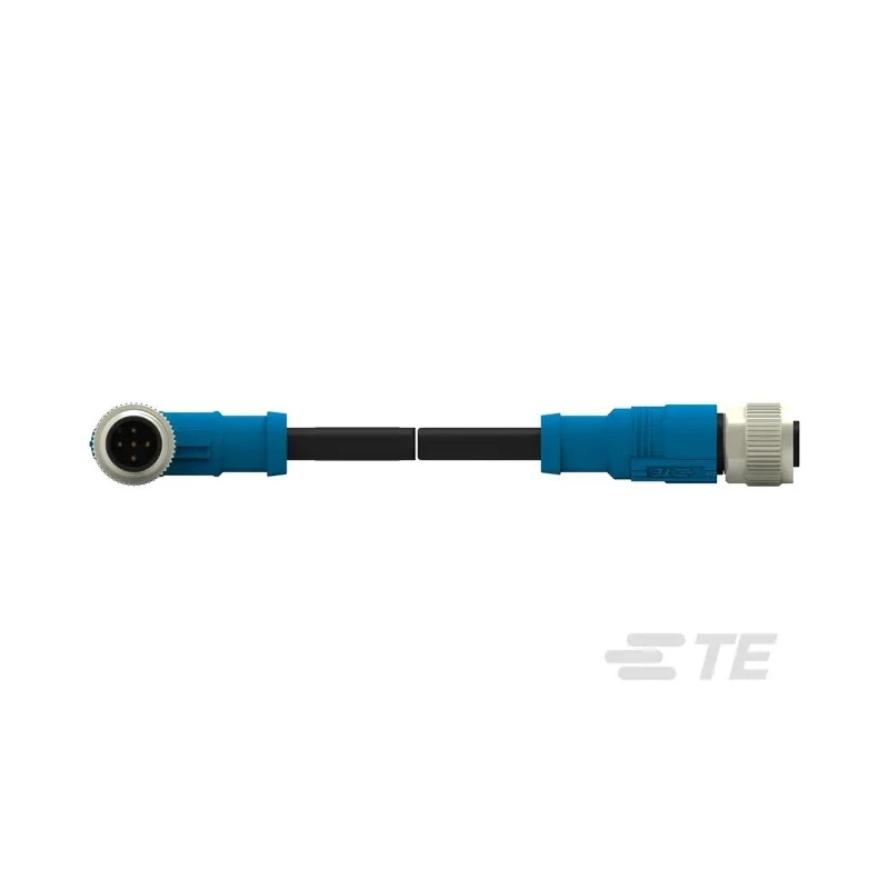 TE Connectivity Male/Female 5 way Right Angle to 5 way Straight Sensor Actuator Cable 500 mm T4162223005-001
