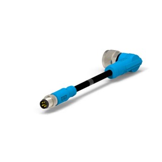TE Connectivity Male 3 Way Right Angle to Female 3 Way Straight Sensor Actuator Cable 500 mm T4052118003-001
