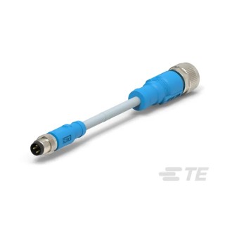 TE Connectivity Sensor Actuator Cable Male 4 Way Straight to Female 4 Way Straight 1m 30V T4052127004-002