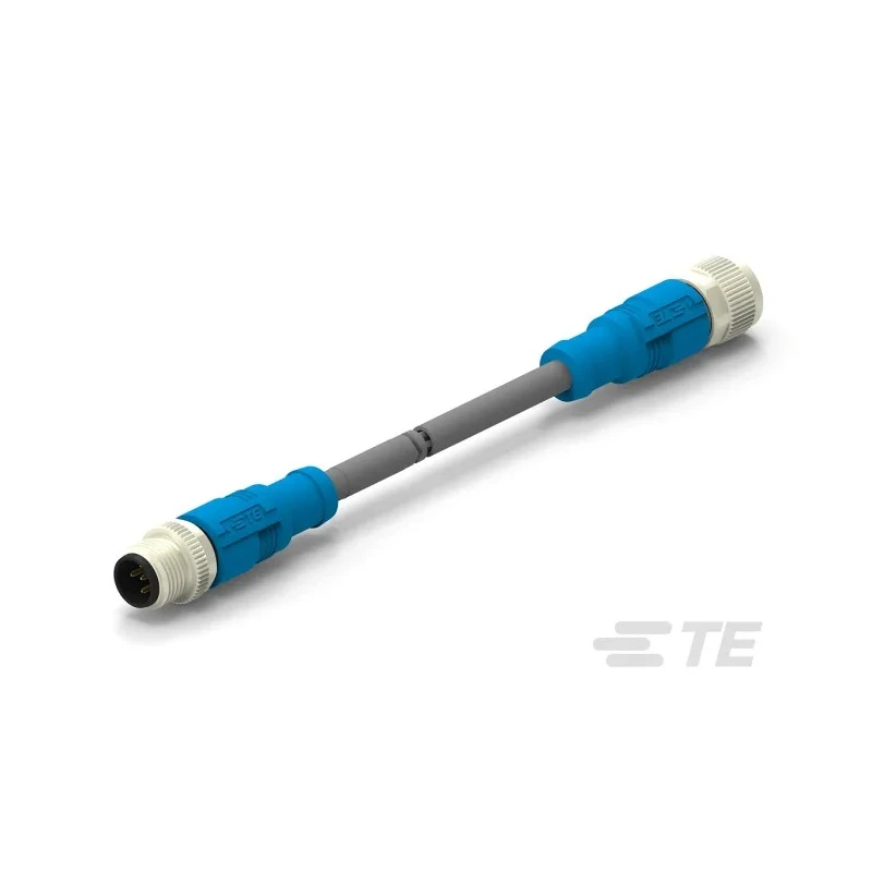 TE Connectivity Sensor Actuator Cable Male/Female 5 Way Straight to 5 Way Straight, Grey Polyurethane T4162123005-001