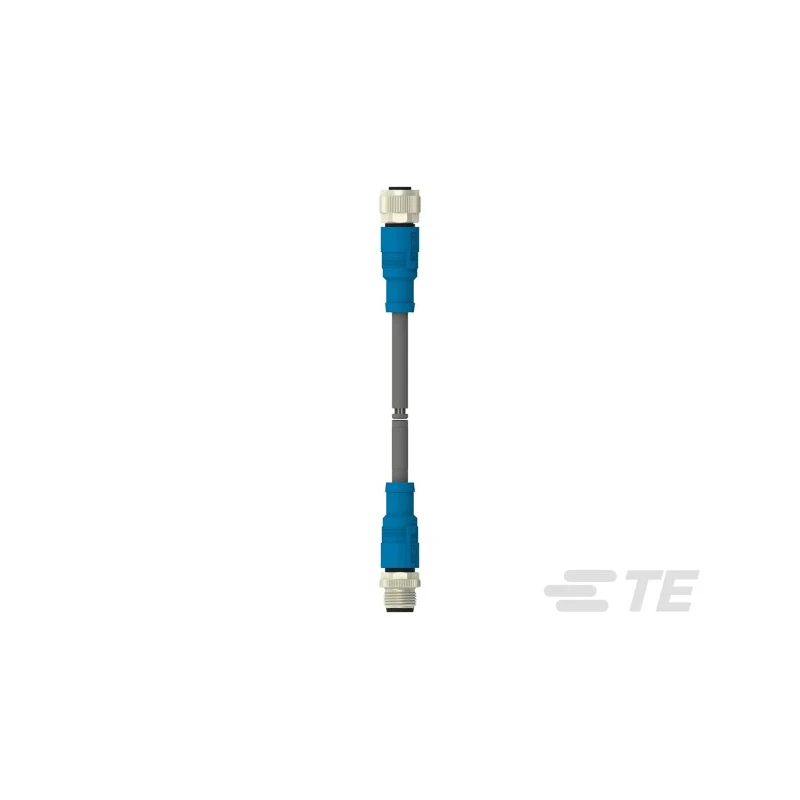 TE Connectivity Sensor Actuator Cable Male/Female 5 Way Straight to 5 Way Straight, Grey Polyurethane T4162123005-001