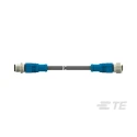 TE Connectivity Sensor Actuator Cable Male/Female 5 Way Straight to 5 Way Straight, Grey Polyurethane T4162123005-001
