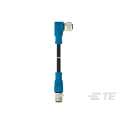 TE Connectivity Sensor Actuator Cable Male/Female 5 Way Right Angle to 5 Way Straight 500 mm T4162124005-001