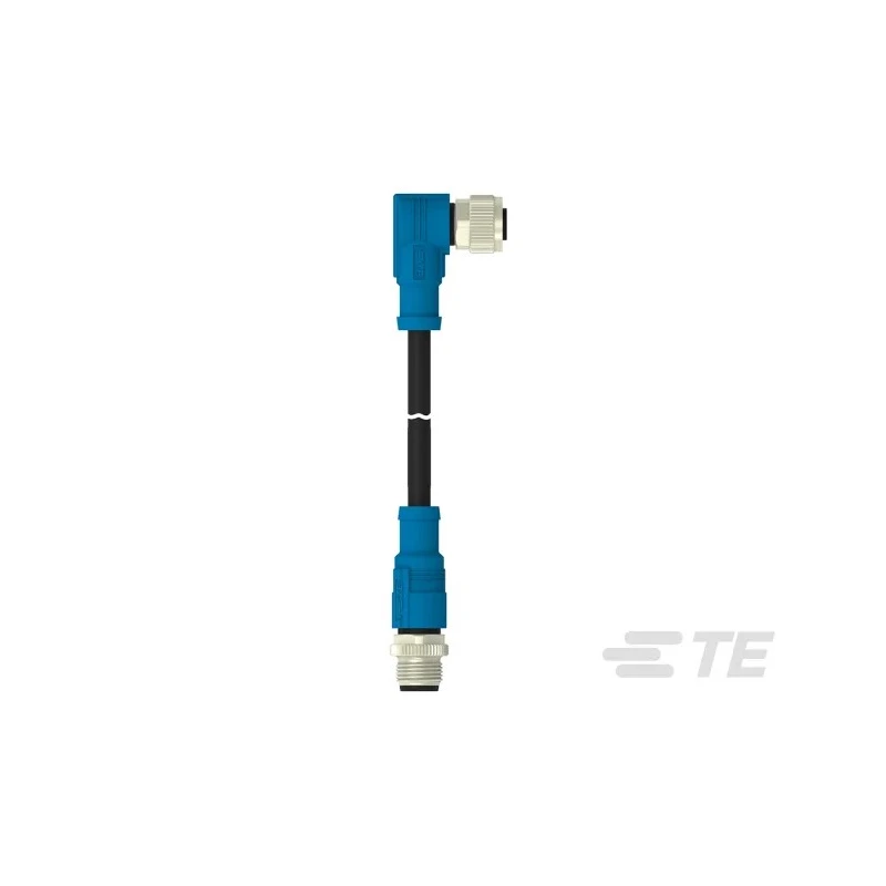 TE Connectivity Sensor Actuator Cable Male/Female 5 Way Right Angle to 5 Way Straight 500 mm T4162124005-001