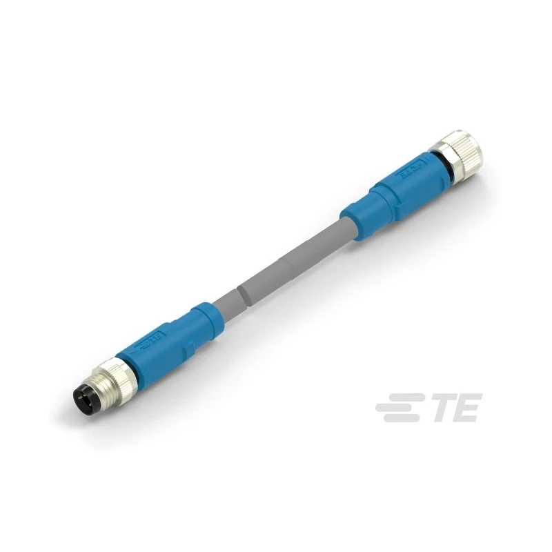 TE Connectivity Male/Female 3 Way Straight to 3 Way Straight Sensor Actuator Cable 60V PVC Grey Jacket 500mm T4062123003-001
