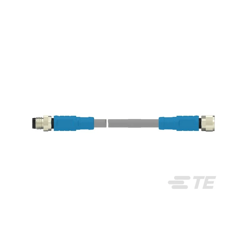 TE Connectivity Male/Female 3 Way Straight to 3 Way Straight Sensor Actuator Cable 60V PVC Grey Jacket 500mm T4062123003-001