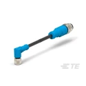 TE Connectivity Sensor Actuator Cable Female 4 Way Right Angle to Male 4 Way Straight 500mm T4052415004-001