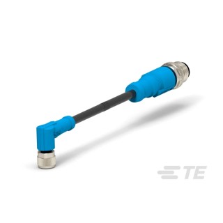 TE Connectivity Sensor Actuator Cable Female 4 Way Right Angle to Male 4 Way Straight 500mm T4052415004-001