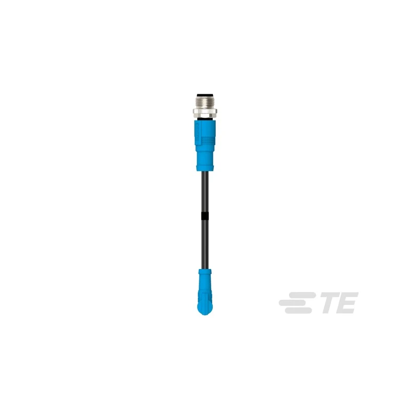 TE Connectivity Sensor Actuator Cable Female 4 Way Right Angle to Male 4 Way Straight 500mm T4052415004-001