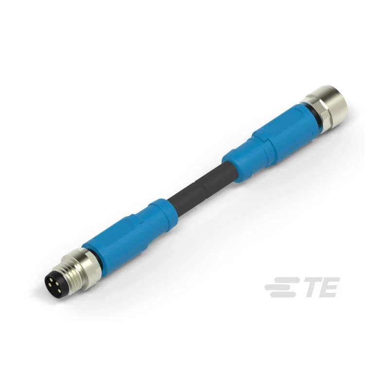 TE Connectivity Male/Female 4 Way Straight to 4 Way Straight Sensor Actuator Cable 5000mm T4062113004-005