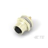 TE Connectivity Circular Connector 12 Contacts Rear Mount M12 Socket Female IP67 Nylon Housing T4131012121-000
