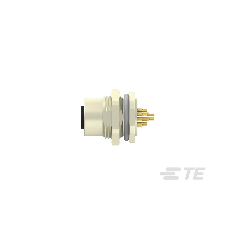 TE Connectivity Circular Connector 12 Contacts Rear Mount M12 Socket Female IP67 Nylon Housing T4131012121-000