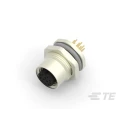 TE Connectivity Circular Connector 12 Contacts Rear Mount M12 Socket Female IP67 Nylon Housing T4141012121-000