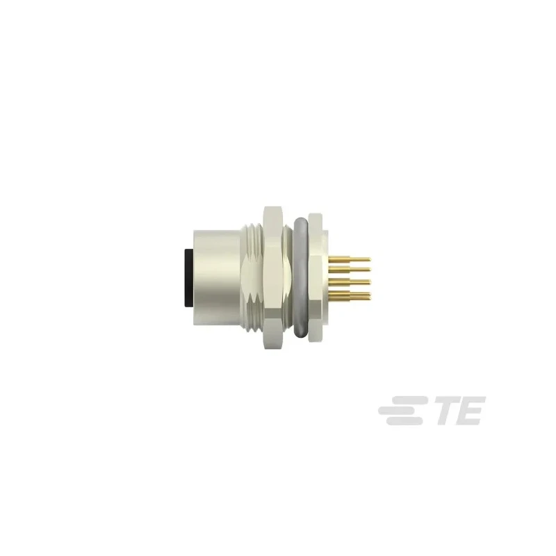 TE Connectivity Circular Connector 12 Contacts Rear Mount M12 Socket Female IP67 Nylon Housing T4141012121-000