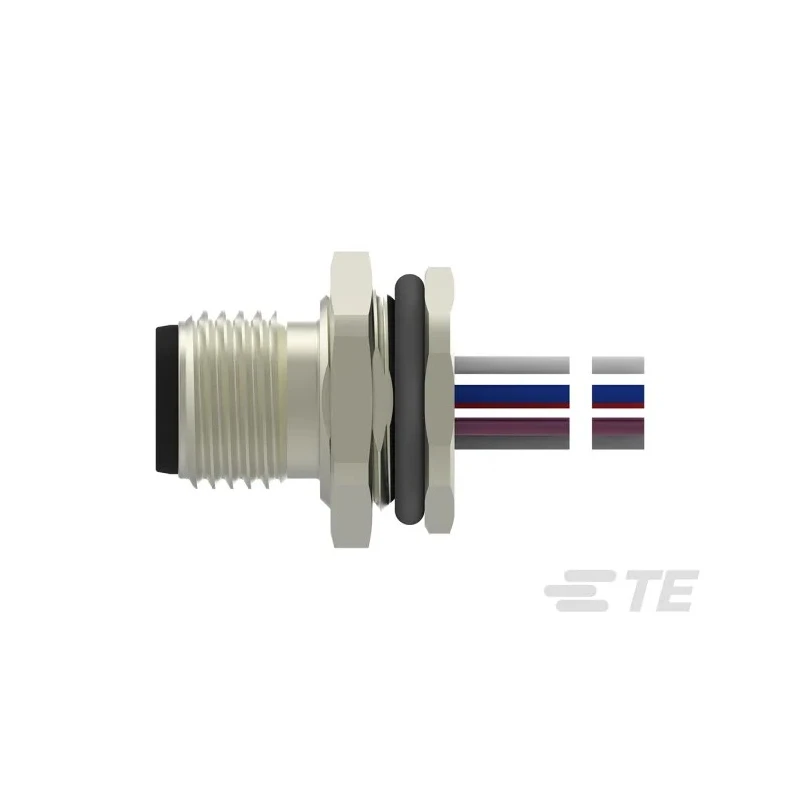 TE Connectivity Circular Connector M12 Plug Male, 8 Contacts, Wire Termination, IP67 Rating, 30V, 2A T4171020008-001