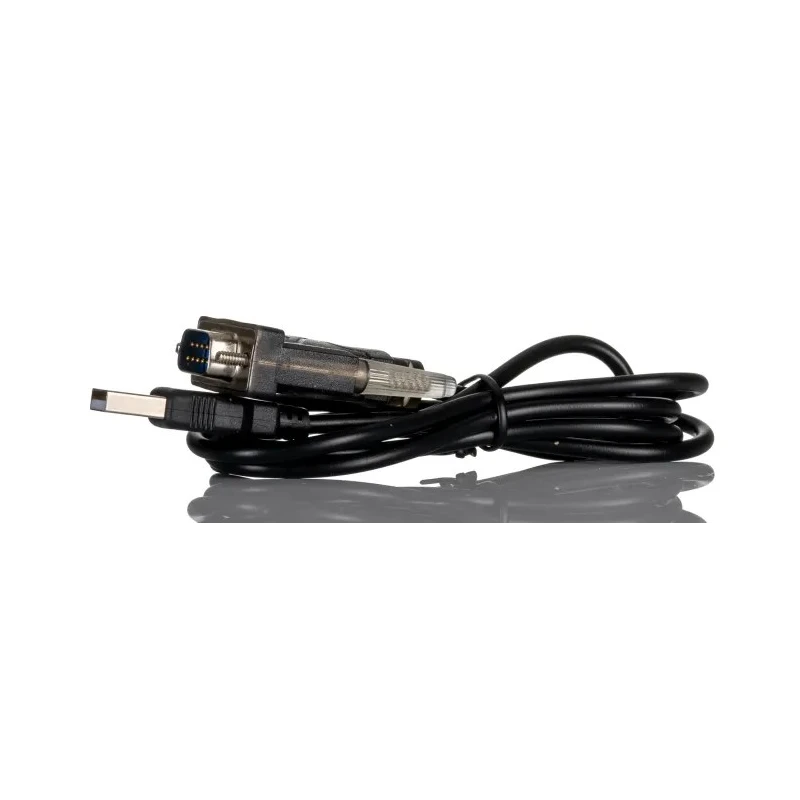RS PRO Male USB Type A to Male D-Sub 9-Pin Serial Adapter Cable Black 1.2m 186-0518