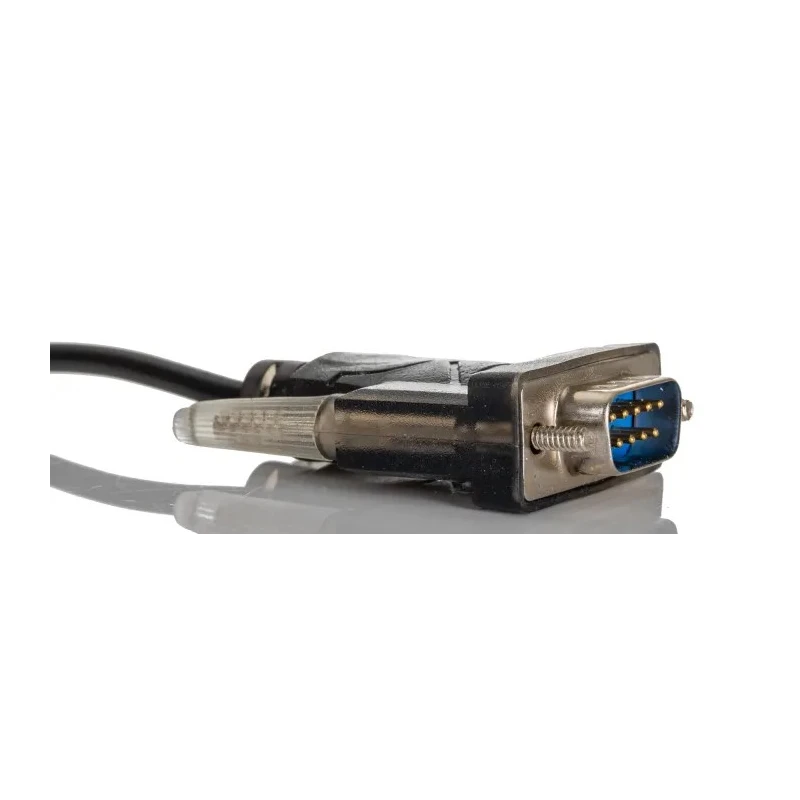 RS PRO Male USB Type A to Male D-Sub 9-Pin Serial Adapter Cable Black 1.2m 186-0518