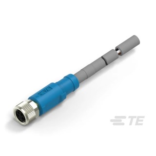 TE Connectivity Sensor Actuator Cable Female 4 Way M8 Straight to Unterminated Free End Polyurethane Jacket T4061320004-005