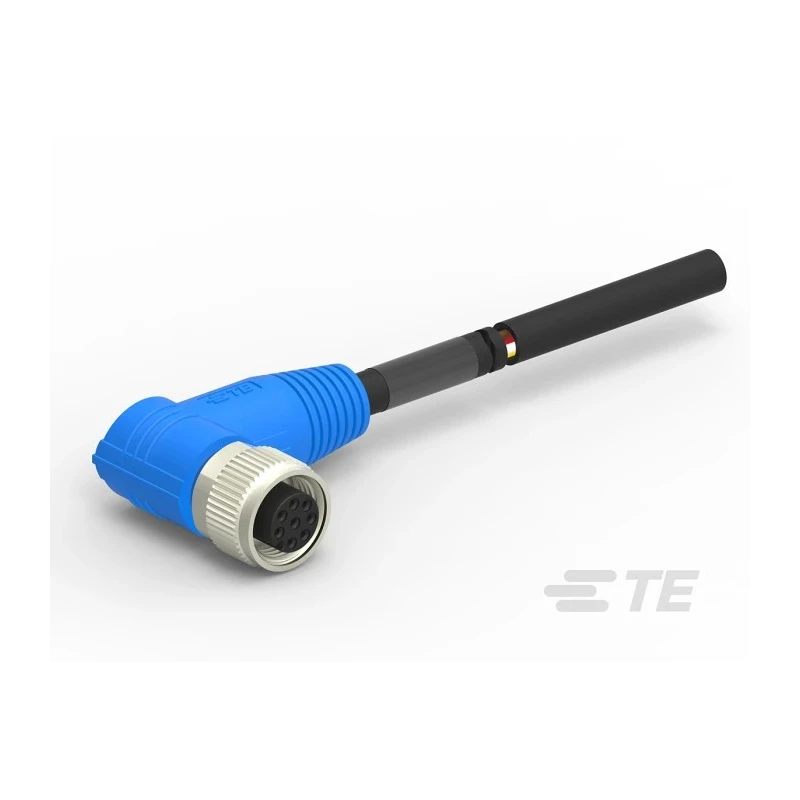 TE Connectivity Sensor Actuator Cable Female 8 Way Right Angle to 8 Way Unterminated 30V Nylon Jacket 1m T4161410008-002