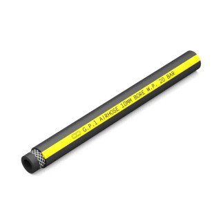 RS PRO Compressed Air Hose Assembly, PVC, Reinforced, 20 bar Pressure, 15 m Length, Yellow, Model 186-0596
