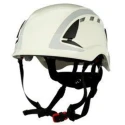 3M White Vented Adjustable Safety Helmet with Chin Strap ABS Material EN 12492 + EN 397 Standards X5001V-CE