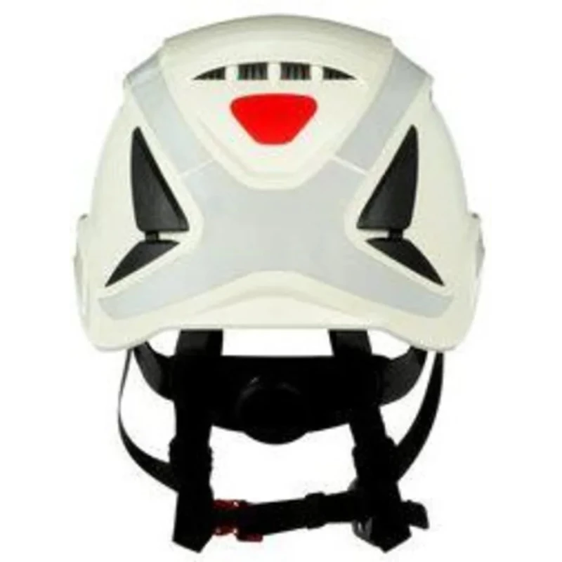 3M White Vented Adjustable Safety Helmet with Chin Strap ABS Material EN 12492 + EN 397 Standards X5001V-CE