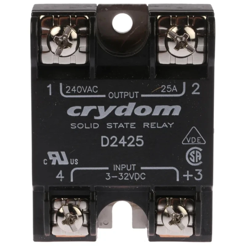 Crydom Solid State Relay Panel Mount 25A Load Current 280 Vrms Load Voltage 32V Control D2425