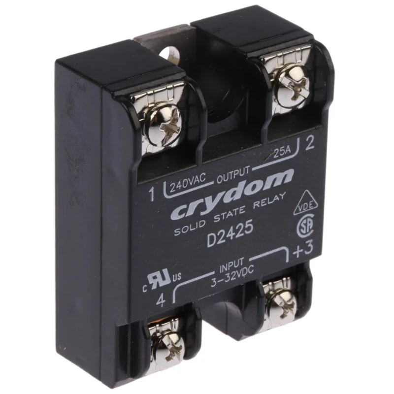 Crydom Solid State Relay Panel Mount 25A Load Current 280 Vrms Load Voltage 32V Control D2425