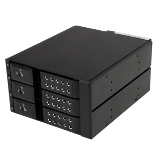 StarTech.com 3.5 in Mobile Rack Backplane SATA Interface 3 Drive Support 194.1 x 145 x 110 mm HSB3SATSASBA