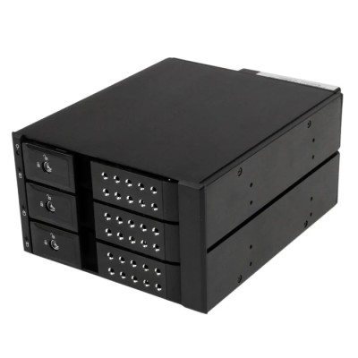 StarTech.com 3.5 in Mobile Rack Backplane SATA Interface 3 Drive Support 194.1 x 145 x 110 mm HSB3SATSASBA