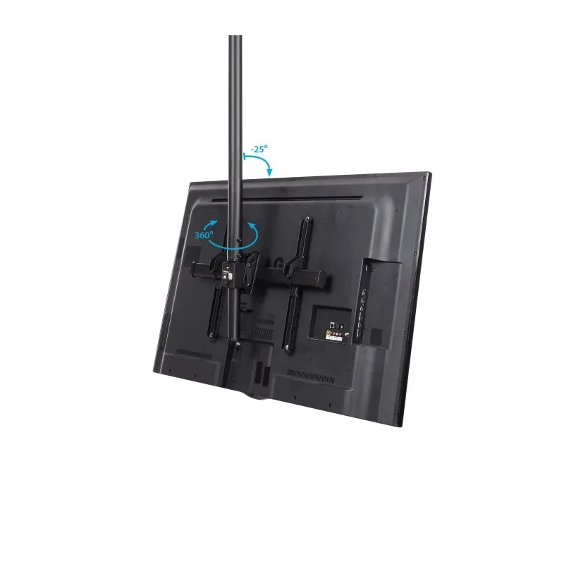 StarTech.com Black Floor-to-Ceiling Multimedia Display Mount VESA 200x200 to 600x400 1.15m Height FPCEILPTBSP