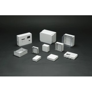 Takachi Electric Industrial SPCP Series Polycarbonate Enclosure with Transparent Off-White Lid IP65, 60mm x SPCP131806T