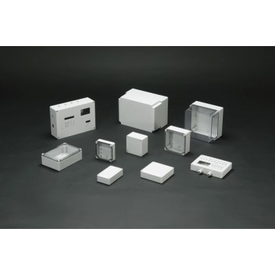 Takachi Electric Industrial SPCP Series Polycarbonate Enclosure with Transparent Off-White Lid IP65, 60mm x SPCP131806T