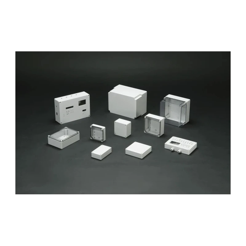 Takachi Electric Industrial SPCP Series Polycarbonate Enclosure with Transparent Off-White Lid IP65, 60mm x SPCP131806T