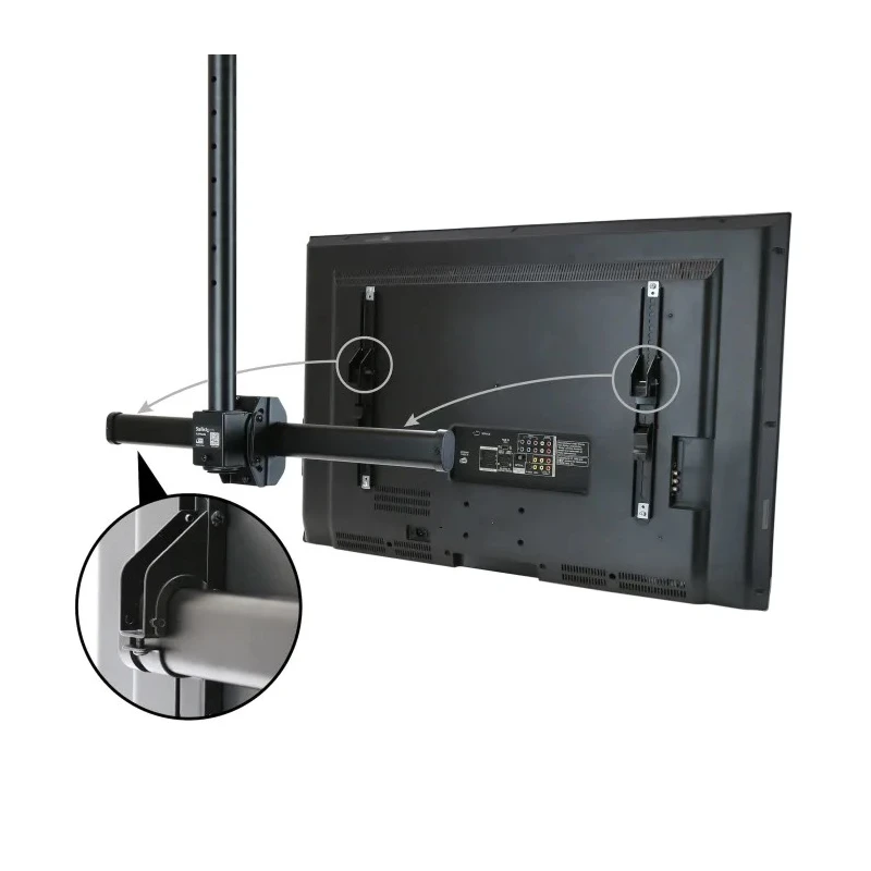 StarTech.com Black Floor-to-Ceiling Multimedia Display Mount VESA 200x200 to 600x400 1.15m Height FPCEILPTBSP