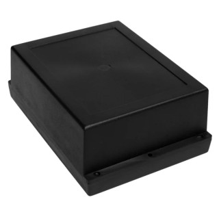 RS PRO Black Black Lid ABS General Purpose Enclosure IP65 IK07 72.3 mm x 198.1 mm x 144.7 mm 186-2250