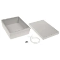 RS PRO Grey Lid ABS Hermetically Sealed Enclosure IP65 IK07 72.3 mm x 198.1 mm x 144.7 mm 186-2252
