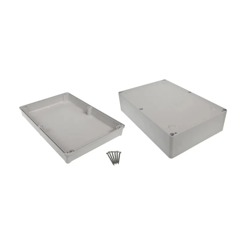 RS PRO Grey Lid ABS Hermetically Sealed Electronic Enclosure IP65 IK09 96.7 mm x 283 mm x 193.2 mm 186-2265