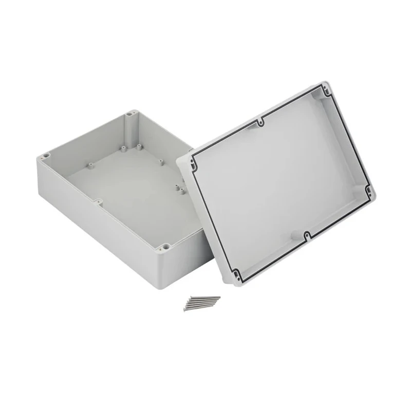 RS PRO Grey ABS Enclosure with Grey Lid, IP67 Waterproof, IK09 Impact Resistant, 96.7 mm x 283 mm x 193.2 mm 186-2266