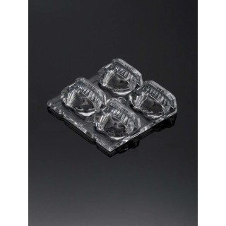 Ledil Strada Series 4-Way LED Lens Square, Asymmetric Emission, Polymethyl Methacrylate C16181_STRADA-2X2-ME-N