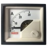 RS PRO Analogue Panel Ammeter 30 A AC, 45 mm x 45 mm, 1 % Accuracy Moving Iron 186-2415