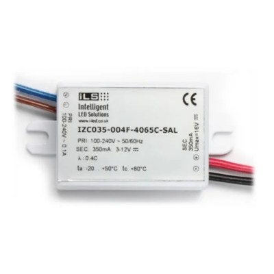 Intelligent LED Solutions IP65 1 Output Constant Current LED Driver 12V, 350mA, 4W AC-DC Enclosed Screw Mount 