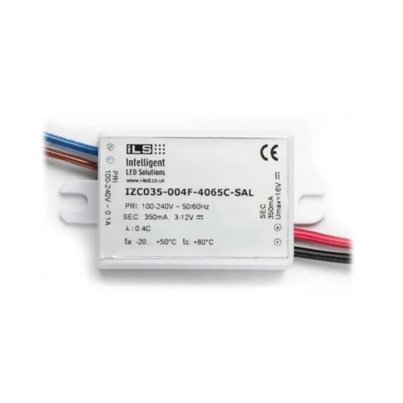 Intelligent LED Solutions IP65 1 Output Constant Current LED Driver 12V, 350mA, 4W AC-DC Enclosed Screw Mount 