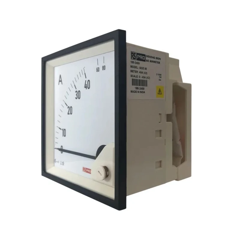 RS PRO Analogue Panel Ammeter AC 80 A, 92 mm x 92 mm, 1% Accuracy Moving Iron 186-2469