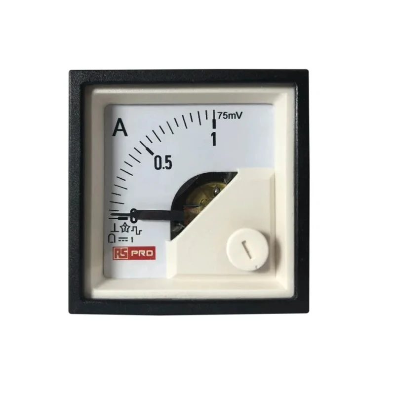 RS PRO Analogue DC Voltmeter 45 mm x 45 mm Panel Mount 15mV to 600V Nominal Range 1% Accuracy 186-2477