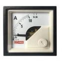 RS PRO Analogue Panel Ammeter 20 A AC, 45 mm x 45 mm, 1 % Meter Accuracy, Moving Iron 186-2422